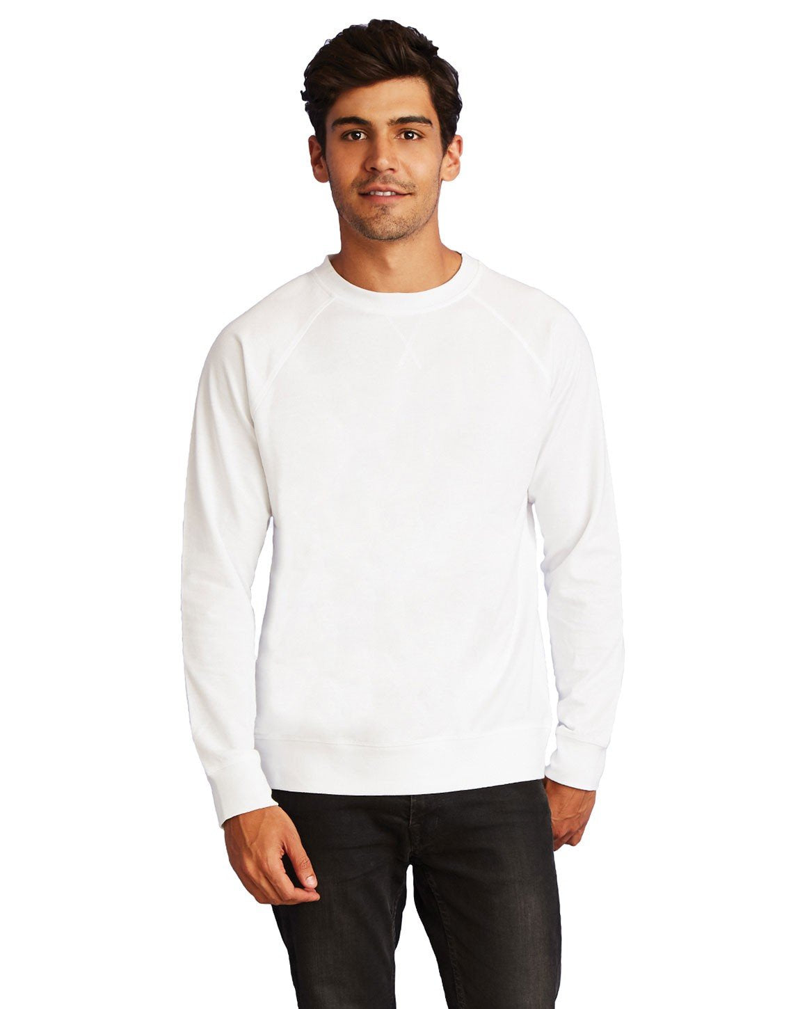 Unisex Laguna French Terry Raglan Sweatshirt - BLAcK - XS(D0102H7N5NJ)