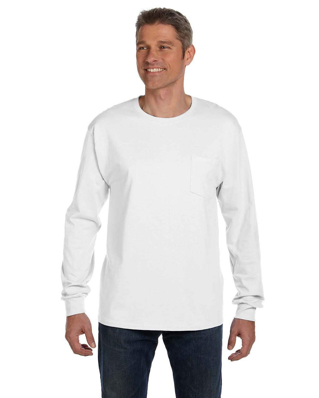 Unisex 61 oz Tagless Long-Sleeve T-Shirt - ASH - S(D0102H7K3F8)