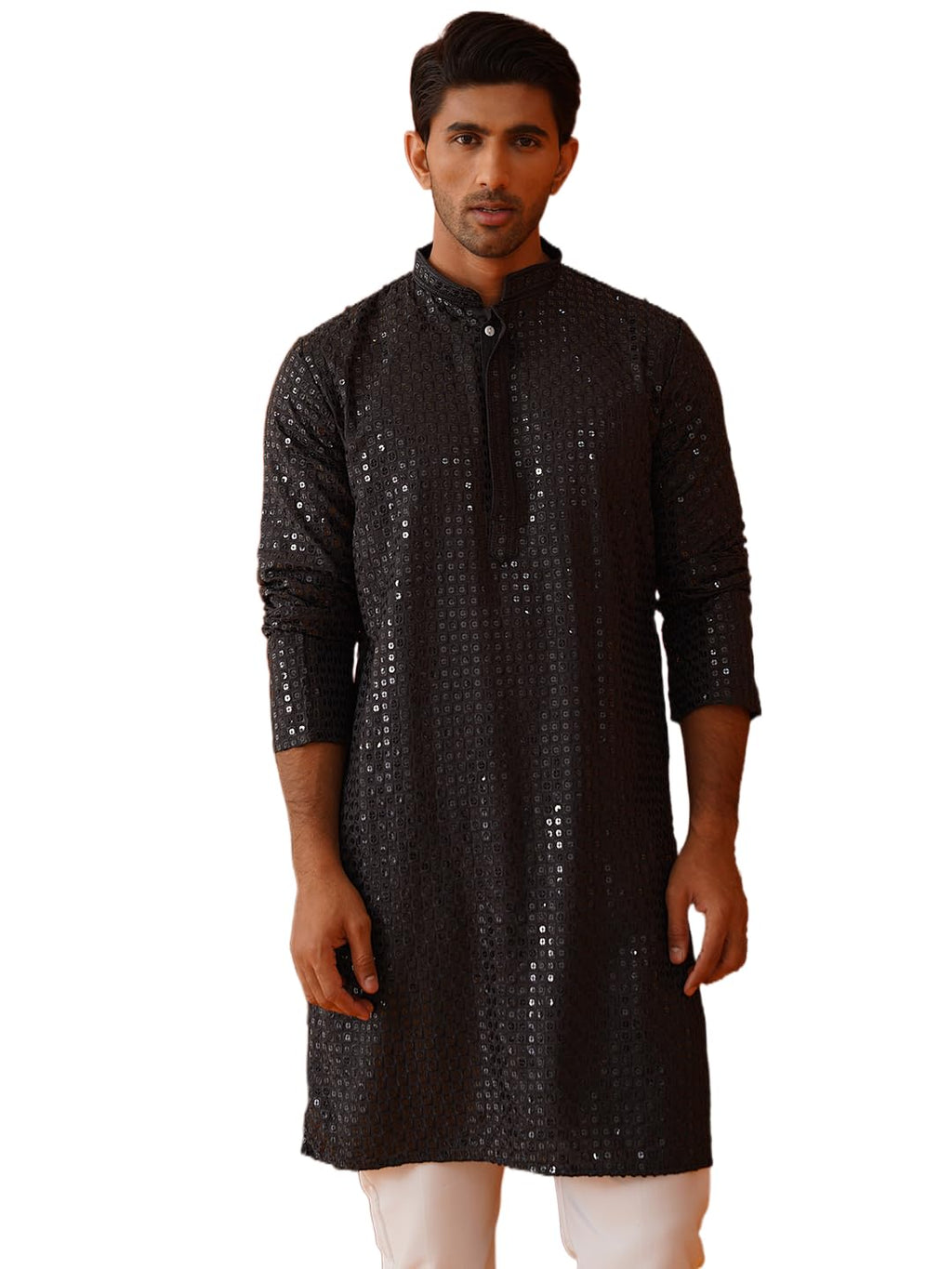 Jompers Mens Embroidered & Sequins Kurta Set