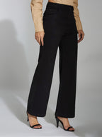 Miss Chase WomenS Wide Leg High Regular Stretchable Denim Pant (Mcss24Den13-06-187-30, Green, 30)