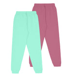 Kyda Kids Girls Regular Fit Cotton Printed Track Pants With Pocket - Multicolor (Pack Of 2) 2 Years-3 Years