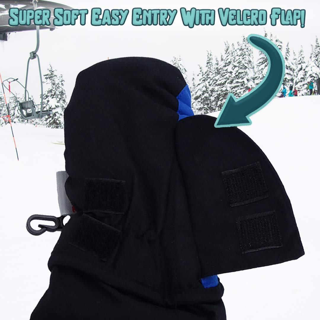 L-Bow Kids Mittens + Super Soft Easy Entry Style for Kids Mittens + Waterproof Stay On Design + Cold Weather 3M Thinsulate Mater