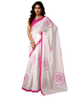 Satrani WomenS Chanderi Cotton Printed Ready To Wear One Minute Pre Pleated Readymade Saree With Unstitched Blouse Piece (32Rs2