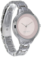 Nine West Women Japanese Quartz Dress Watch with Metal Strap, Silver, 12 (Model: NW/2225LPSV)