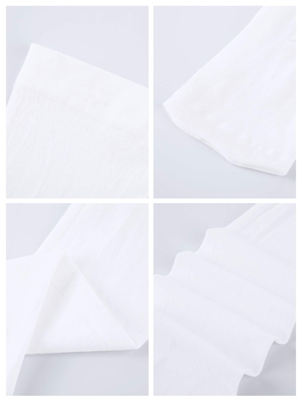 4 Pairs Women's Silk Thigh High Stockings Nylon Socks for Women Halloween Cosplay Costume Party Tights Accessory (Black, White,