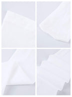 4 Pairs Women's Silk Thigh High Stockings Nylon Socks for Women Halloween Cosplay Costume Party Tights Accessory (Black, White,