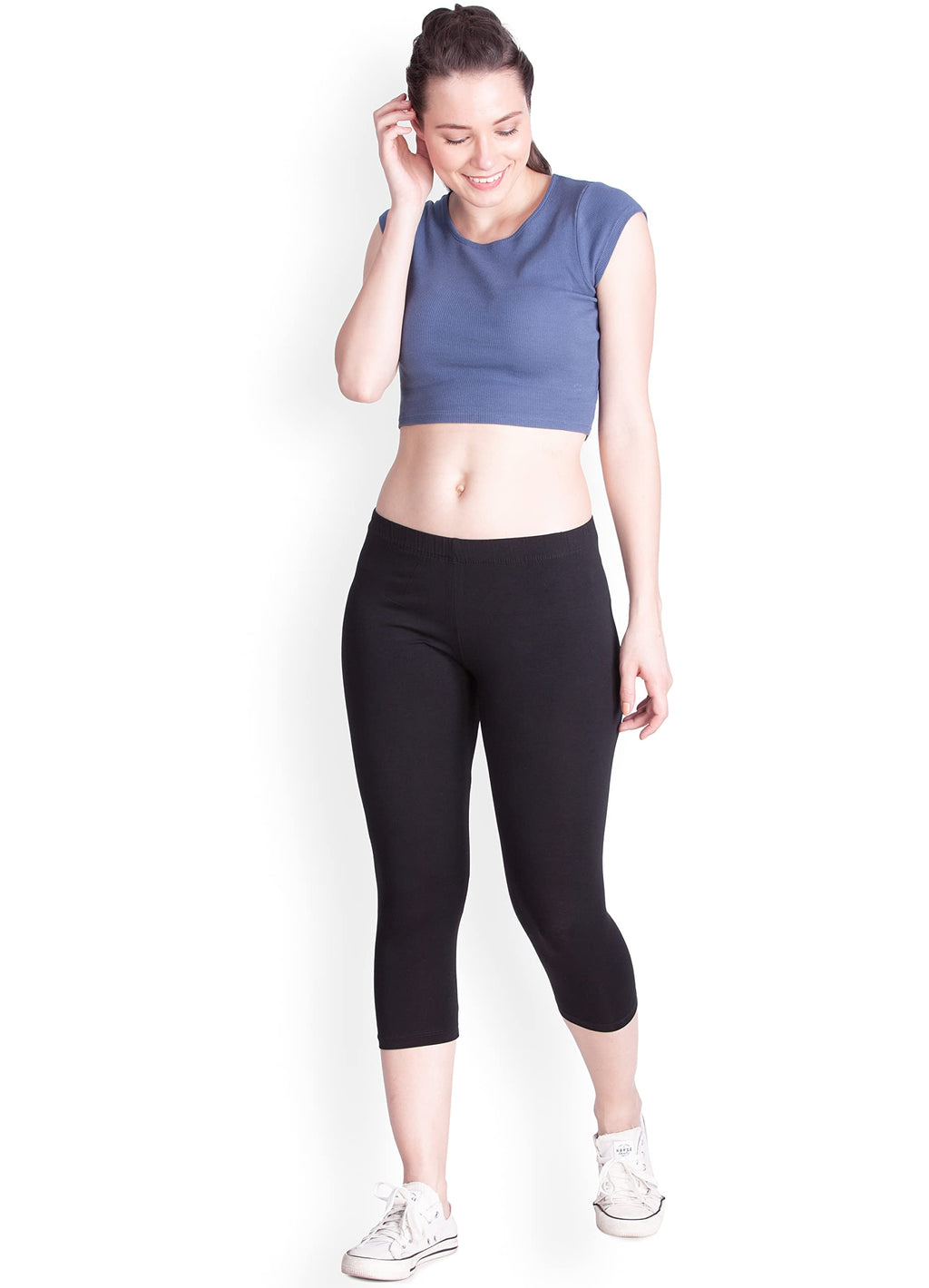 Lyra Womens Regular Fit Yoga Pant Black_Plus L