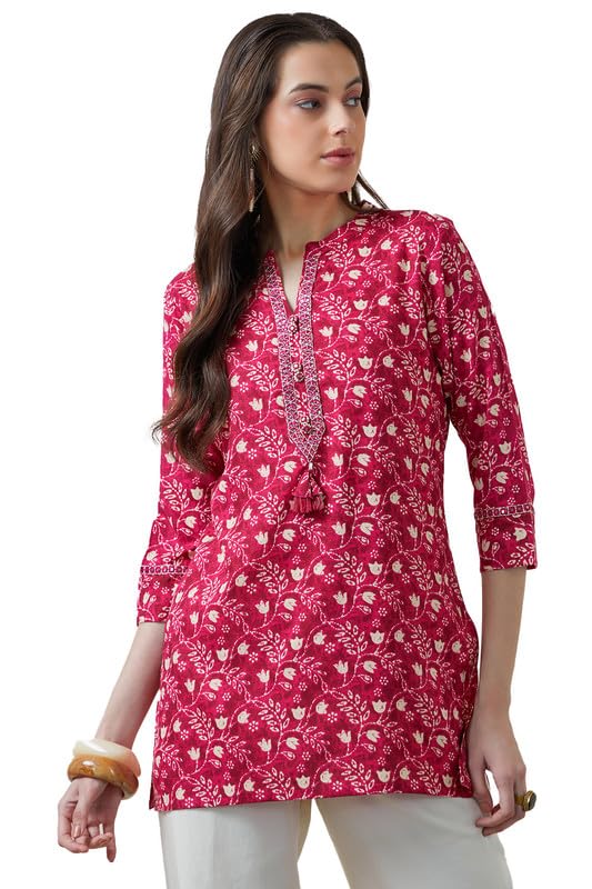Soch Women Rayon Mirror Work T-Shirt