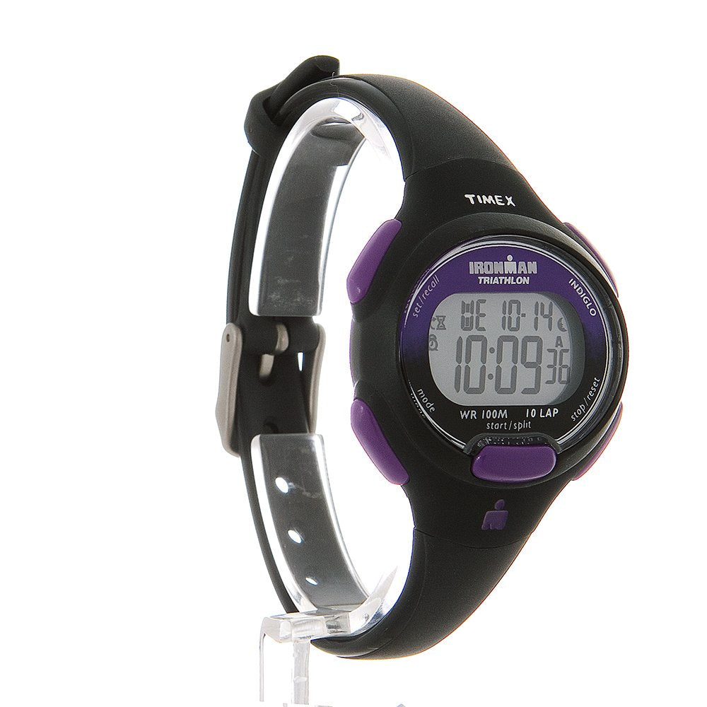 Timex Women's Ironman Triathlon Essential 10 34mm Watch - Black & Purple Case with Black Resin Strap