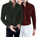 Greciilooks MenS Formal Button Down Shirt  Slim Fit Office Wear ShirtS For Men | Textured Long Sleeve Cotton Blend | Business 
