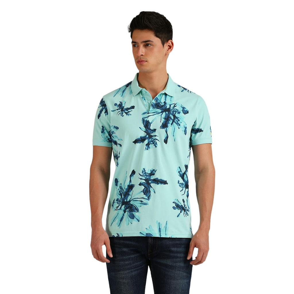 Pepe Jeans MenS Floral Regular Fit T-Shirt (Pm542195_Sea Green