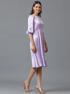 Kotty WomenS Fit And Flare Floral Printed Dress Lavendor