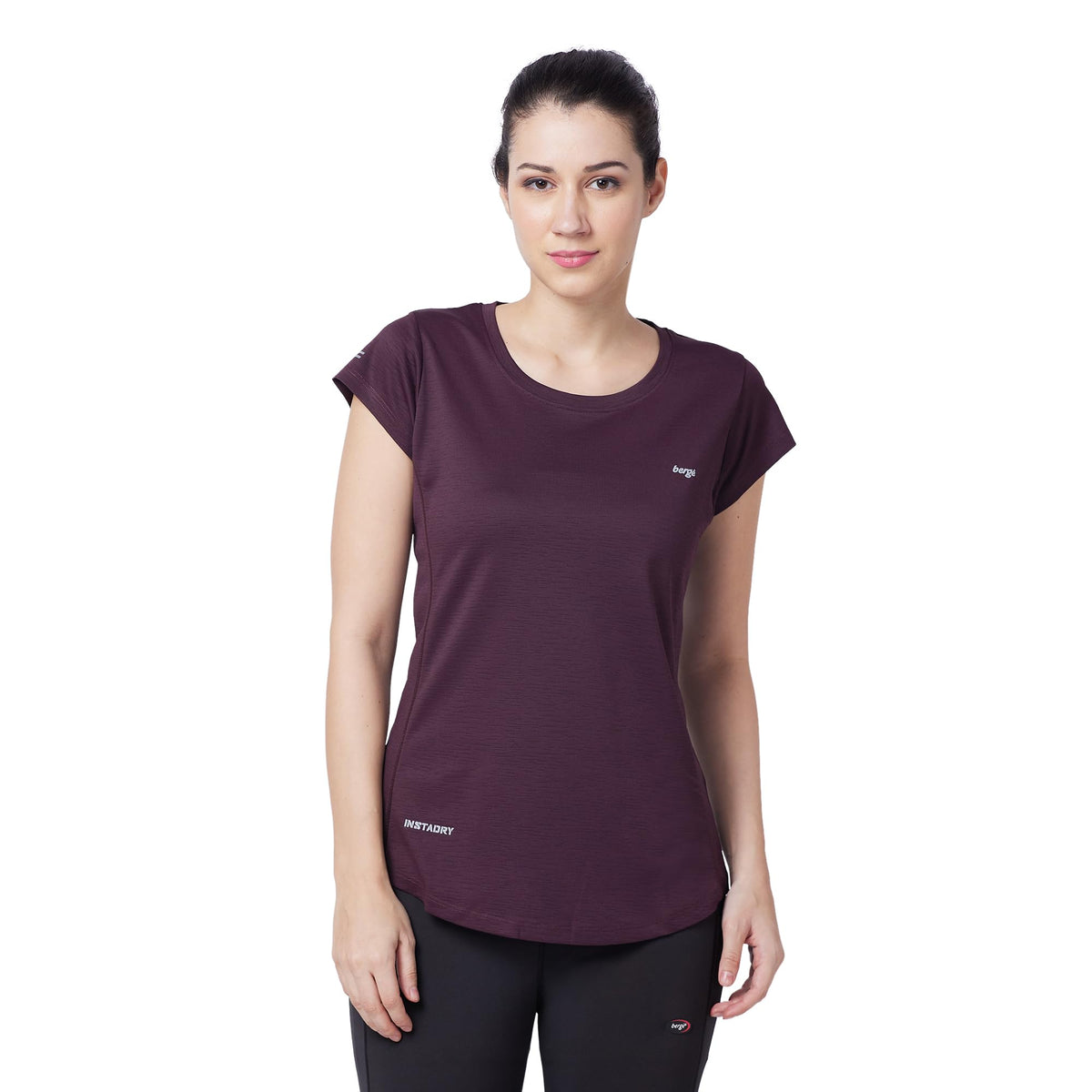 Berge Ladies Polyester Dry Fit Western Shirts & Tshirts For Women, Quick Drying & Breathable Fabric, Gym Wear Tees & Workout To