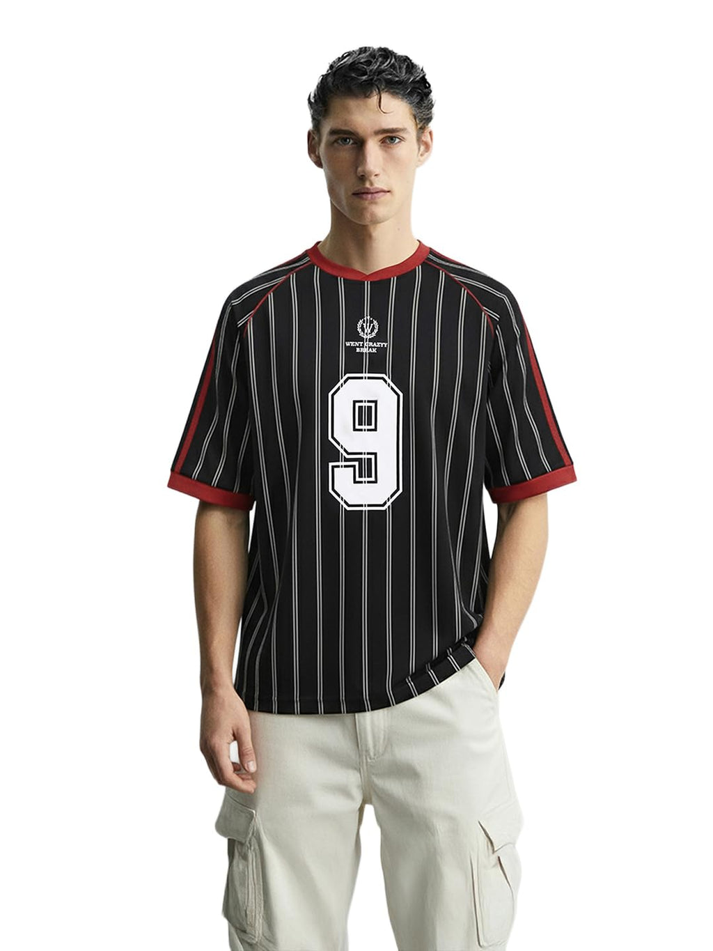The Indian Garage Co Mens Relaxed Fit Half Sleeves Printed Crew Neck Sweater