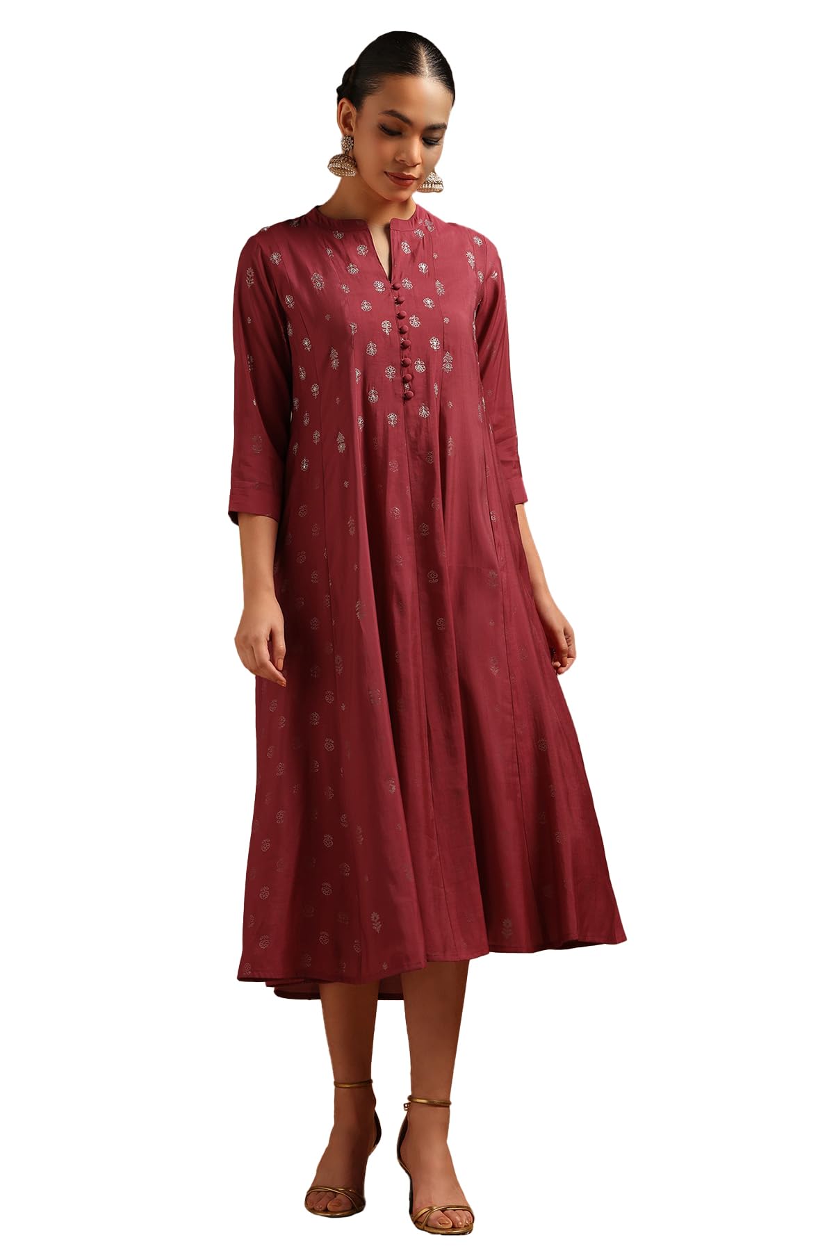 Soch Women Muslin Ethnic Motifs Dress with Zari