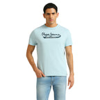 Pepe Jeans MenS Slim Fit T-Shirt (Pm509604_Stormy Sea Blue