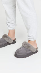 UGG Women's Disquette Slipper, Charcoal, 9
