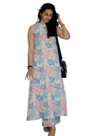 Leriya Fashion Sleeveless Ethnic Kurta Set For Women With Floral Print And Matching Pants  Elegant Summer Festive Outfit