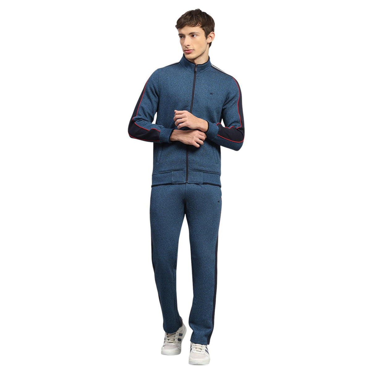 Monte Carlo Mens Regular Fit Solid Collar Neck Full Sleeves Winter Tracksuit| Men Track Suit | Stylish Sportswear Set With Jacke 2