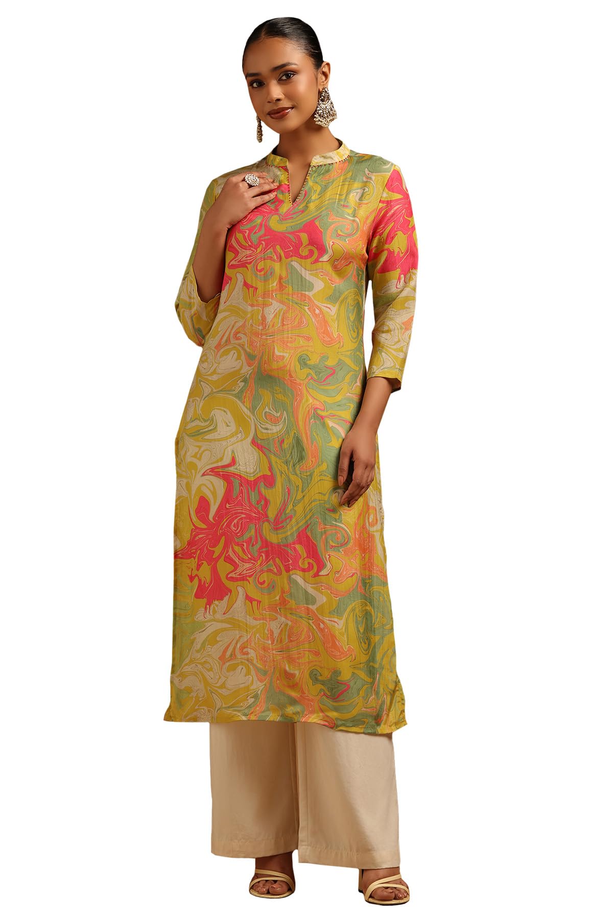 Soch Women Muslin Abstract Printed Kurta