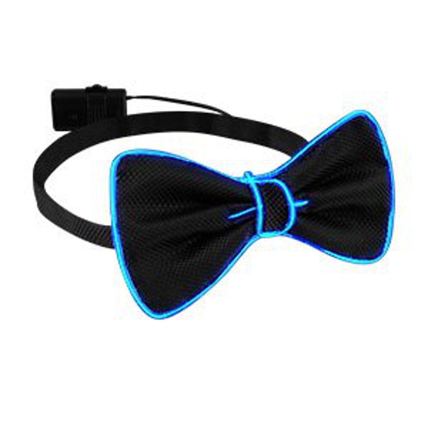 blinkee EL Wire Blue Bow Tie for Men Night Rave Parties