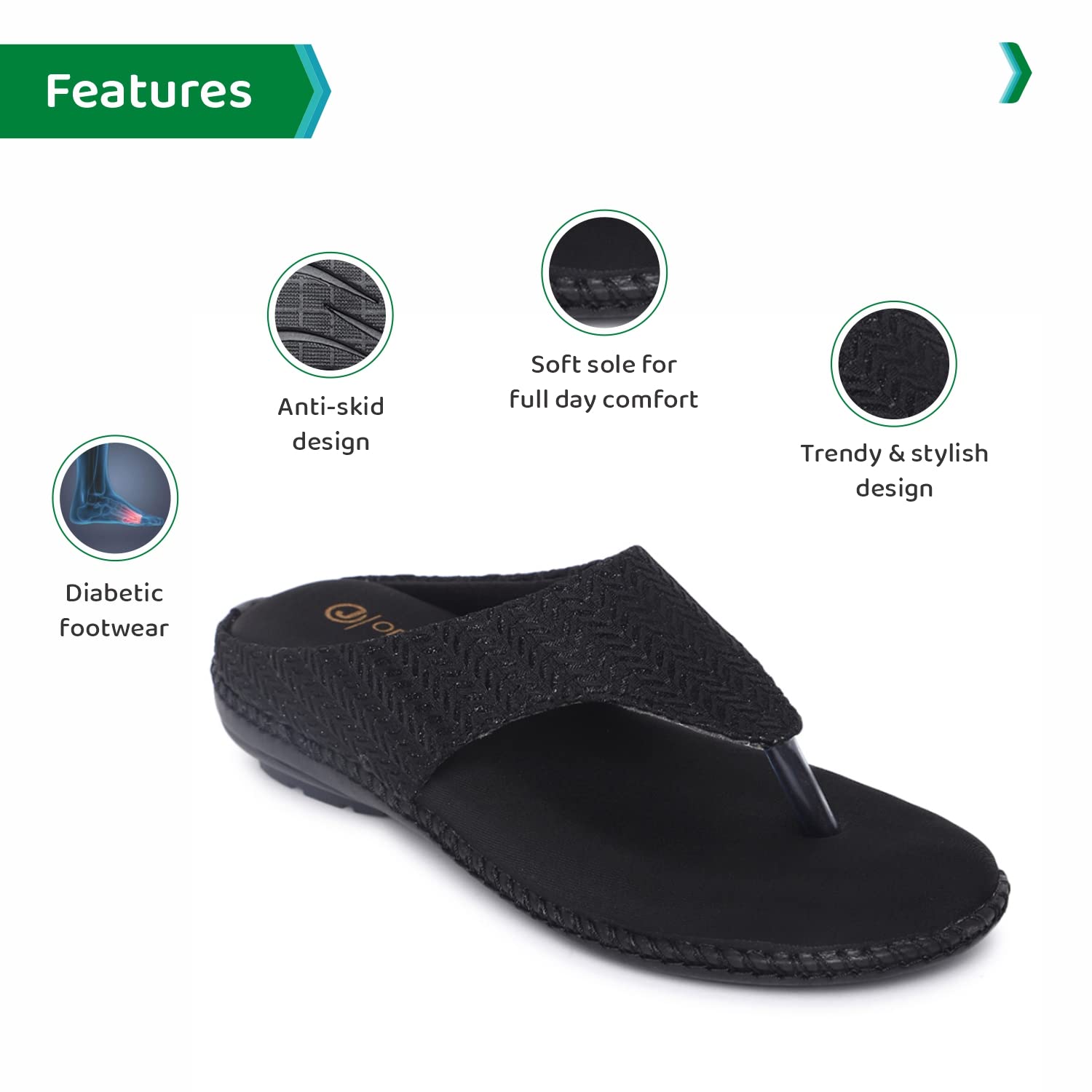 ORTHO JOY Extra-Soft Doctor Slippers for Women