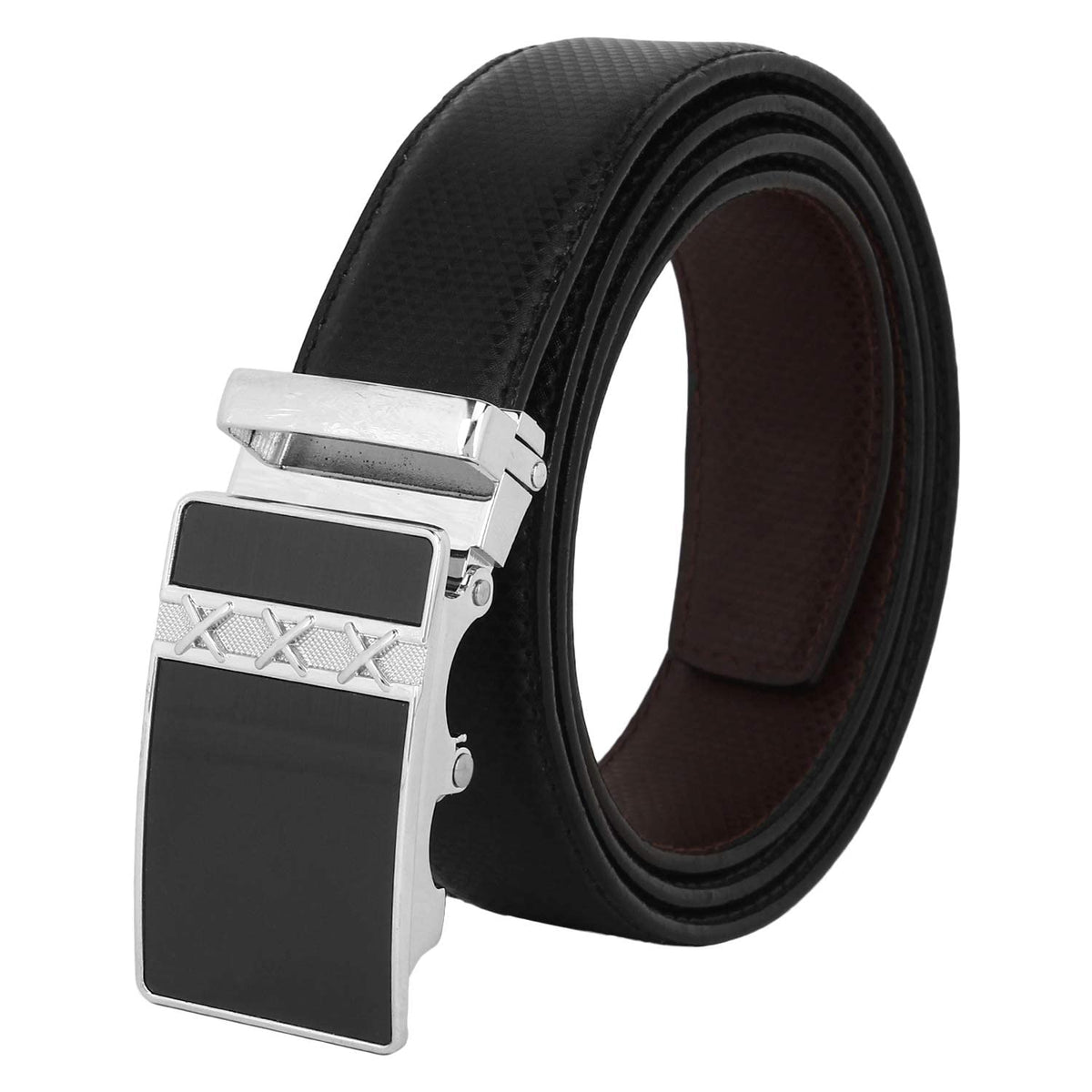 Zacharias MenS Pu Leather 35 Mm Reversible Belt Sl05 (Black_42) (Pack Of 1) 42