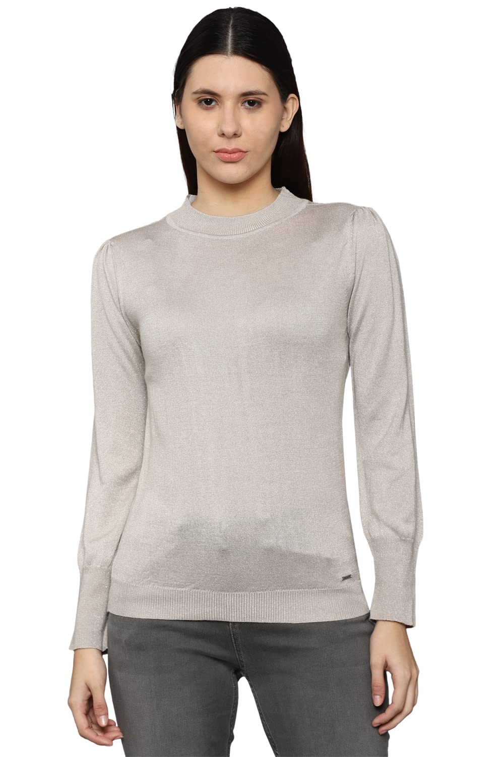 Allen Solly Women Regular Fit Solid Casual Sweater
