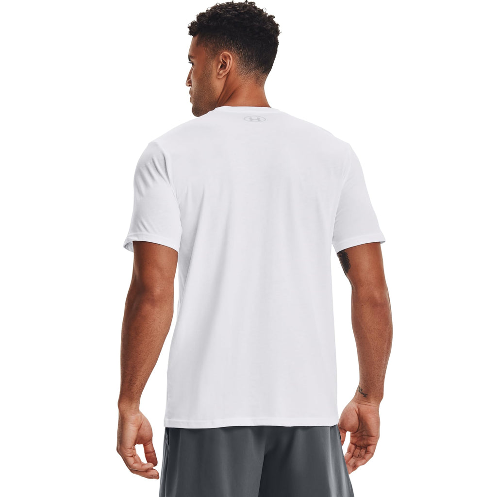 Under Armour Men's UA Team Issue Wordmark Short Sleeve LG White