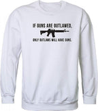 Graphic Crewneck, Outlawed, White, S