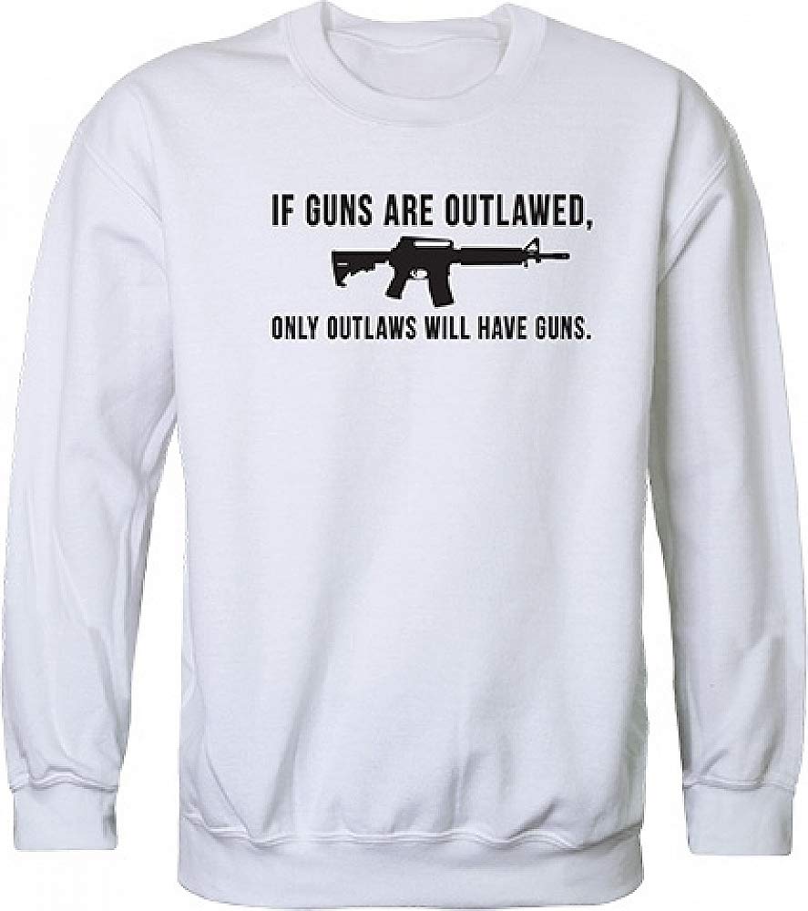 Graphic Crewneck, Outlawed, White, L