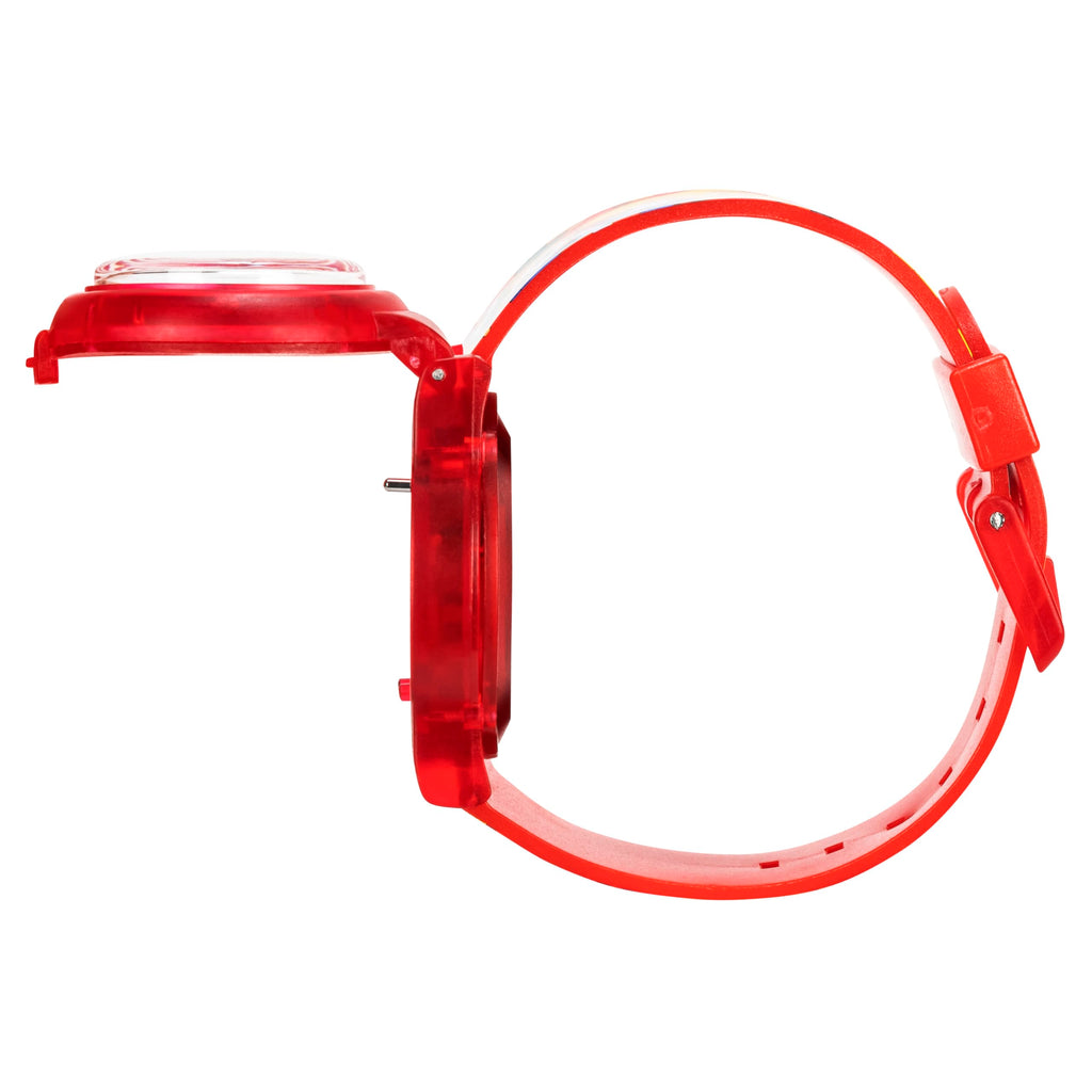 Accutime Kids Pokemon Pokeball Digital LCD Quartz Flip Open Red Wrist Watch, Cool Inexpensive Gift & Party Favor for Boys, Girls