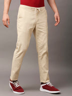 Thomas Scott Mens | Comfort | Slim Fit | Mid-Rise | Drawstring Closure | Solid | 4 Pockets | Woven | Chinos | Trouser (CCBT07_B