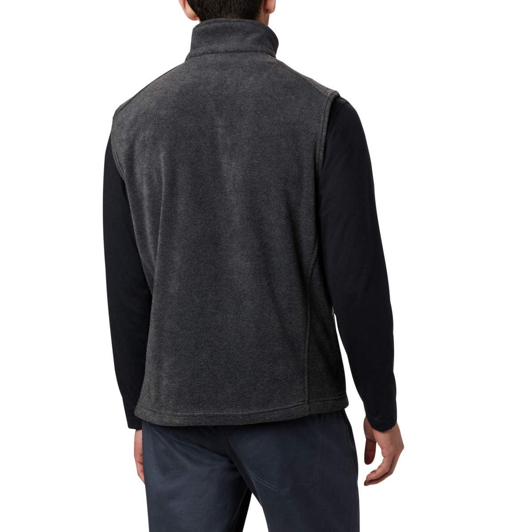 columbia Mens Steens Mountain Vest, charcoal Heather, Small