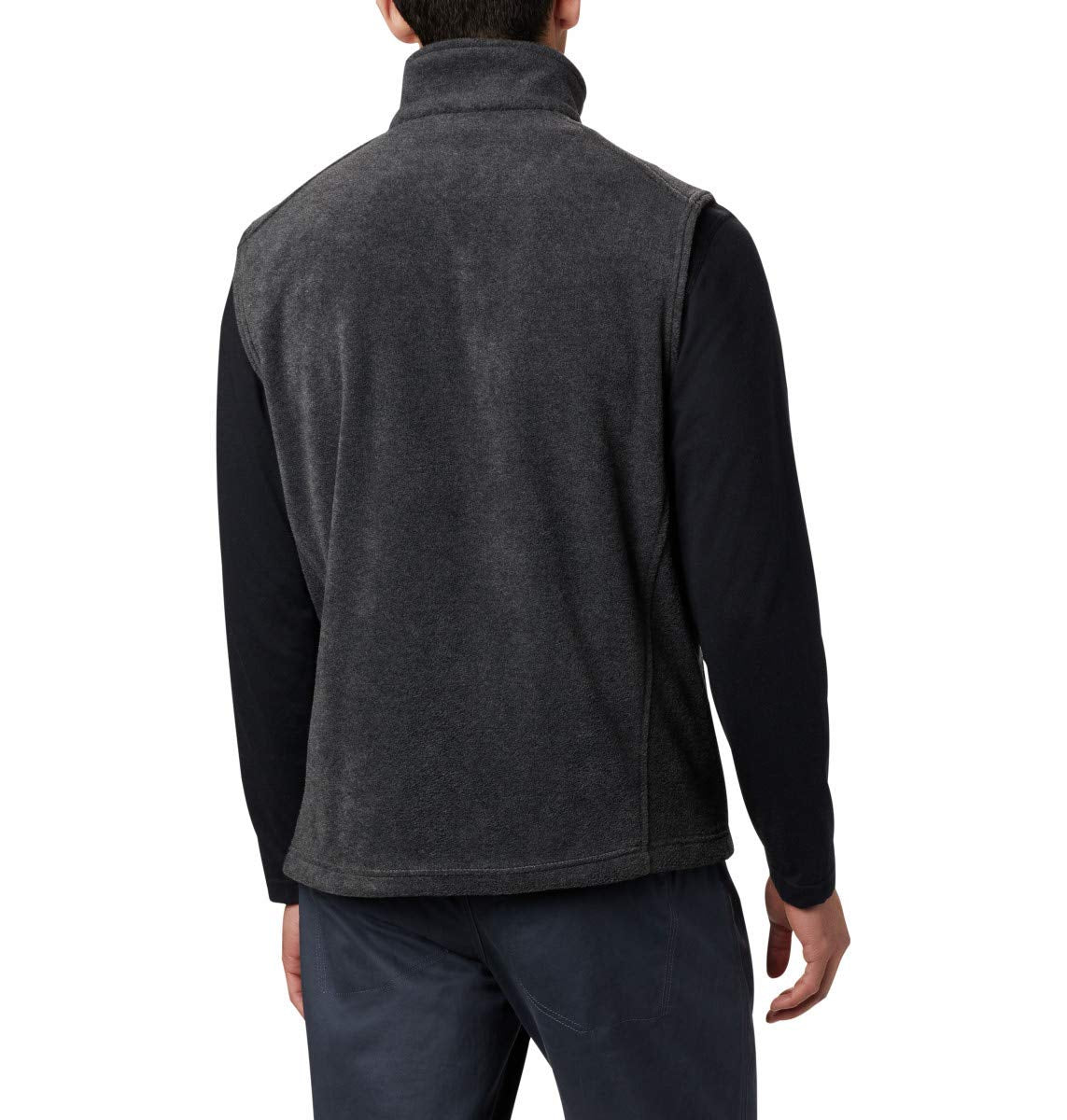 columbia Mens Steens Mountain Vest, charcoal Heather, Small