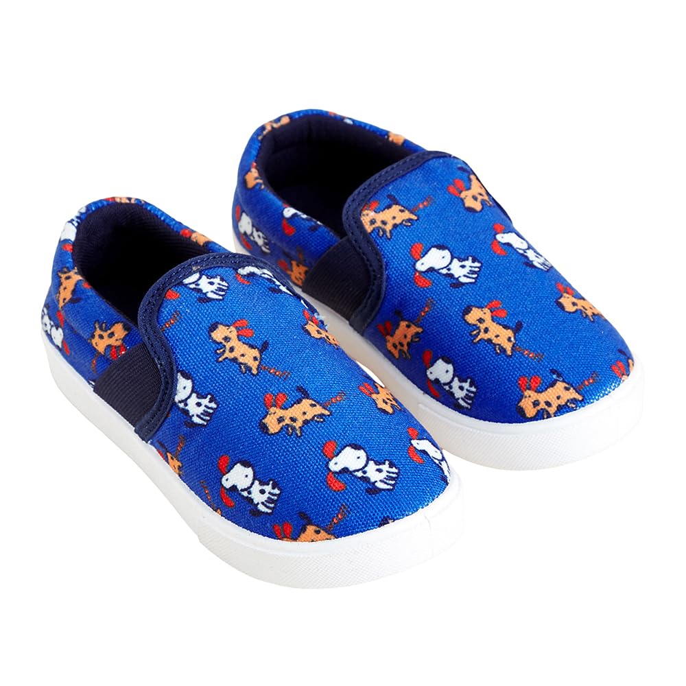 Hopscotch Unisex Royal Blue Canvas AllOver Print SlipOn Shoes Uk: 14 14