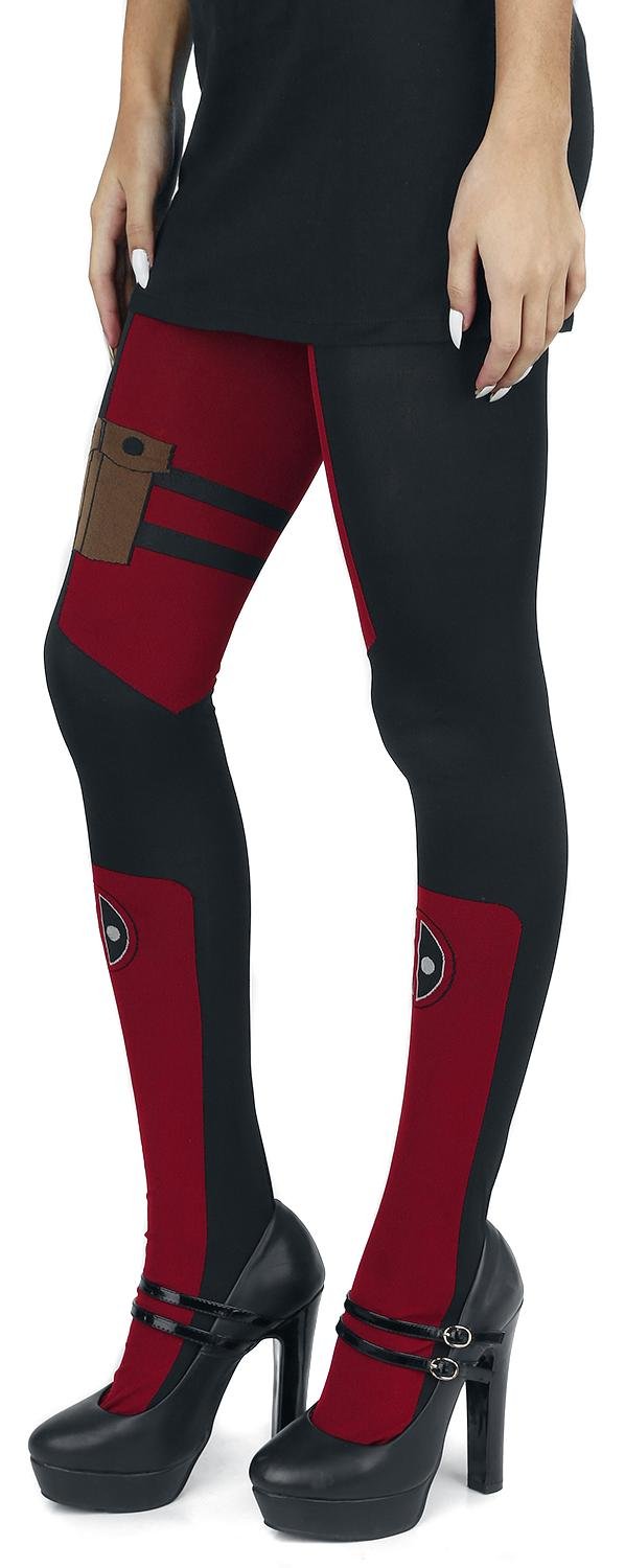 Marvel Comics Deadpool Suit Up Costume Sheer Tights