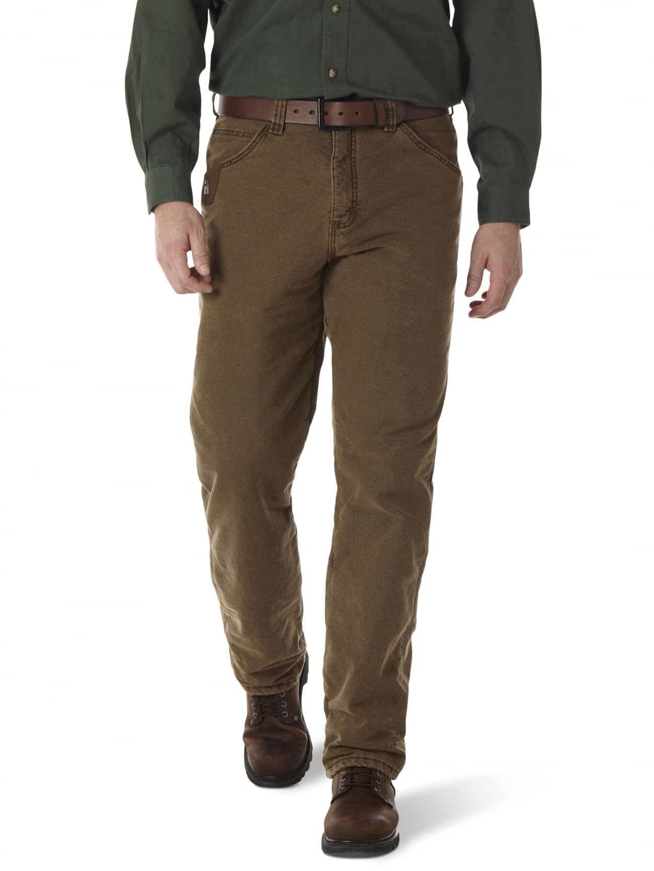 Wrangler Riggs Workwear Men's Lined Relaxed Fit Jean,Night Brown,38W x 34L