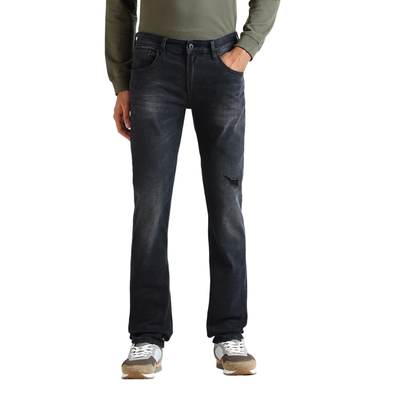 Vapour Black Mid Waist Jeans
