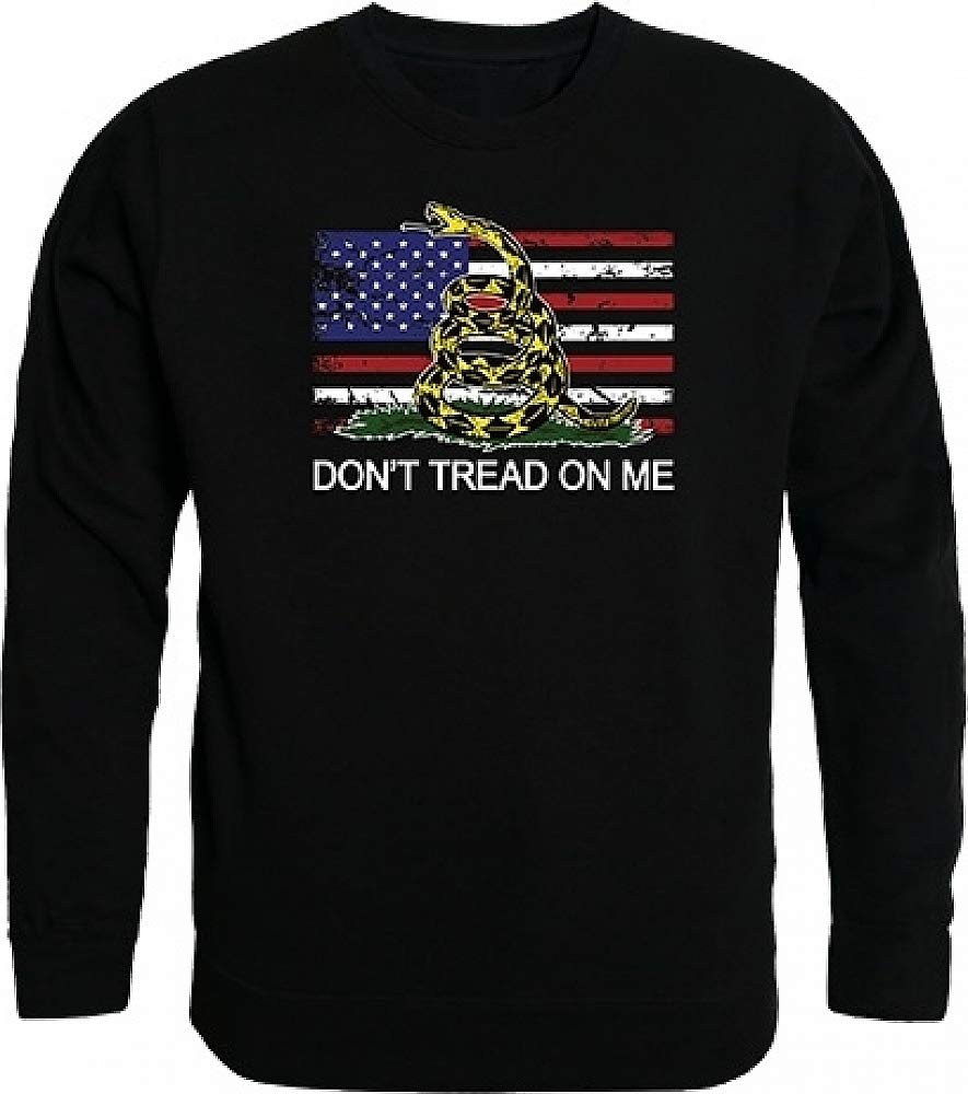 GraphicCrewneck, Flag w/Gadsden, Black, XL