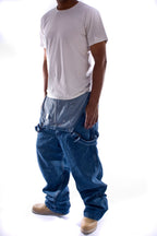 Dickies Men's Denim Bib Overall, Stone Washed Indigo Blue, 40 x 30