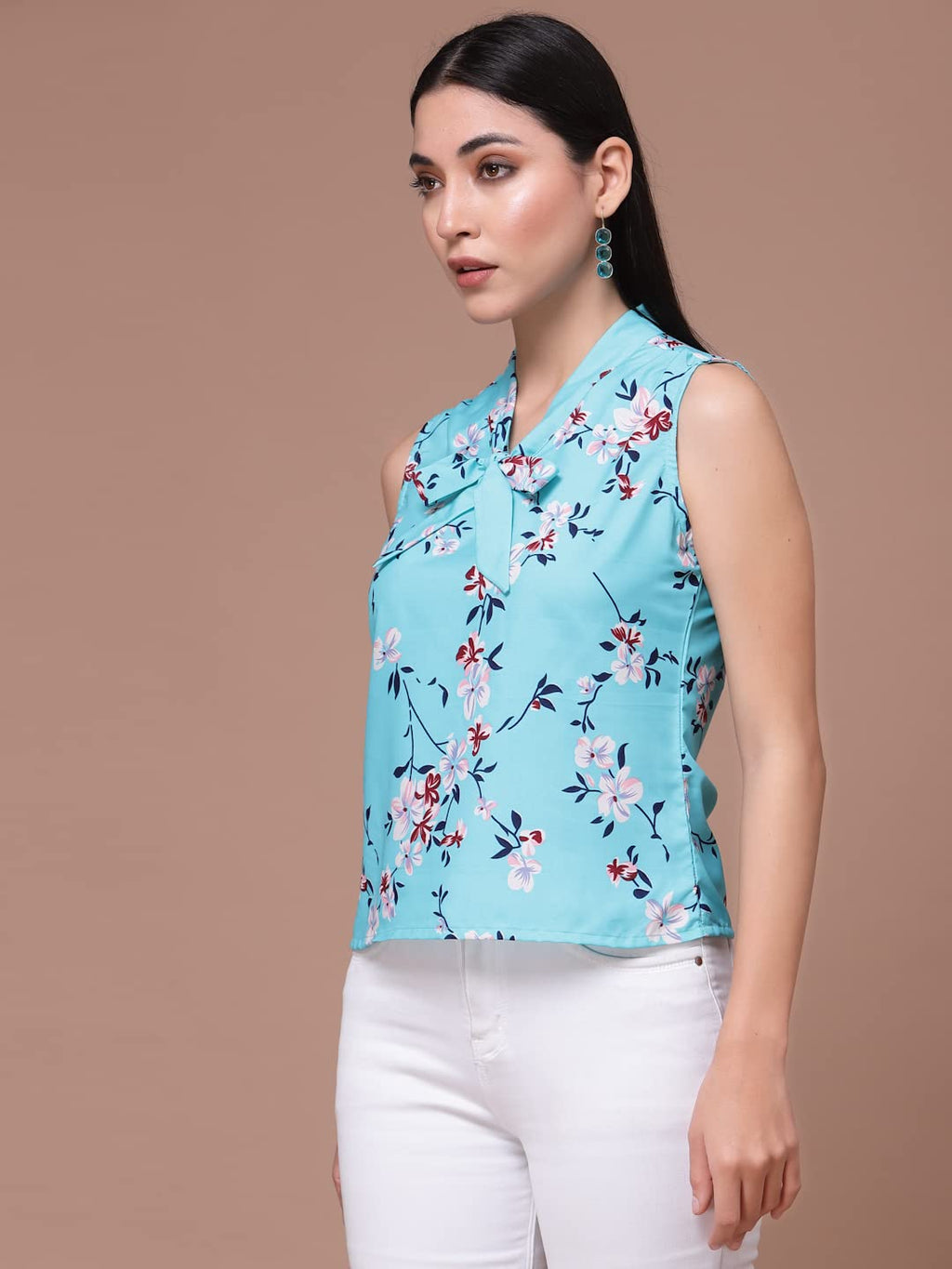 OOMPH! Sleeveless Tops for Women, Green - mt468