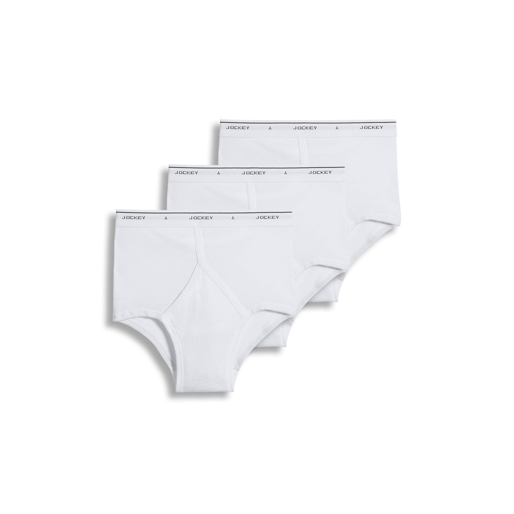 Jockey Mens Underwear classic Full Rise Brief - 3 Pack, Diamond White, 40