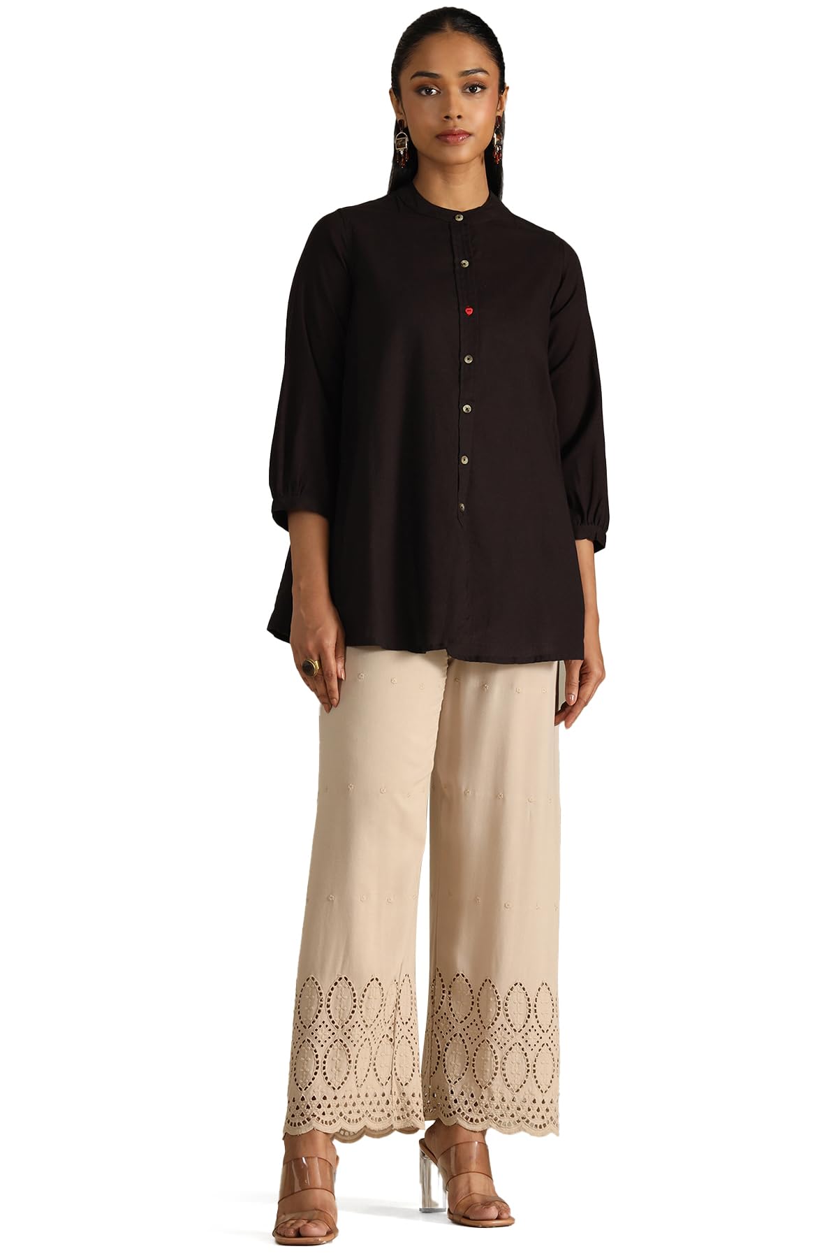 Soch Women Rayon Embroidered Palazzo with Thread Work