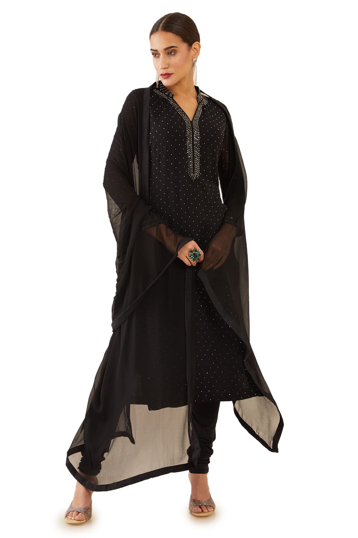 Soch Women Georgette Embellished Salwar Suit Sets