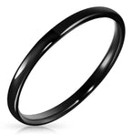 Bling Halloween Jewelry Tungsten Black Unisex Ring 2mm ( Size 9.5)
