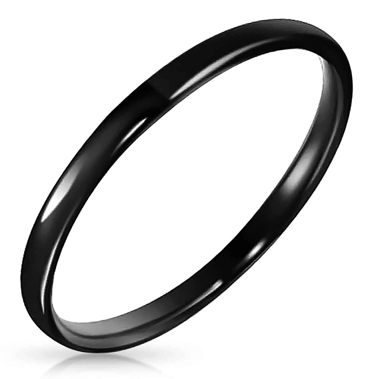 Halloween Jewelry Tungsten Black Unisex Ring 2mm,Black,9