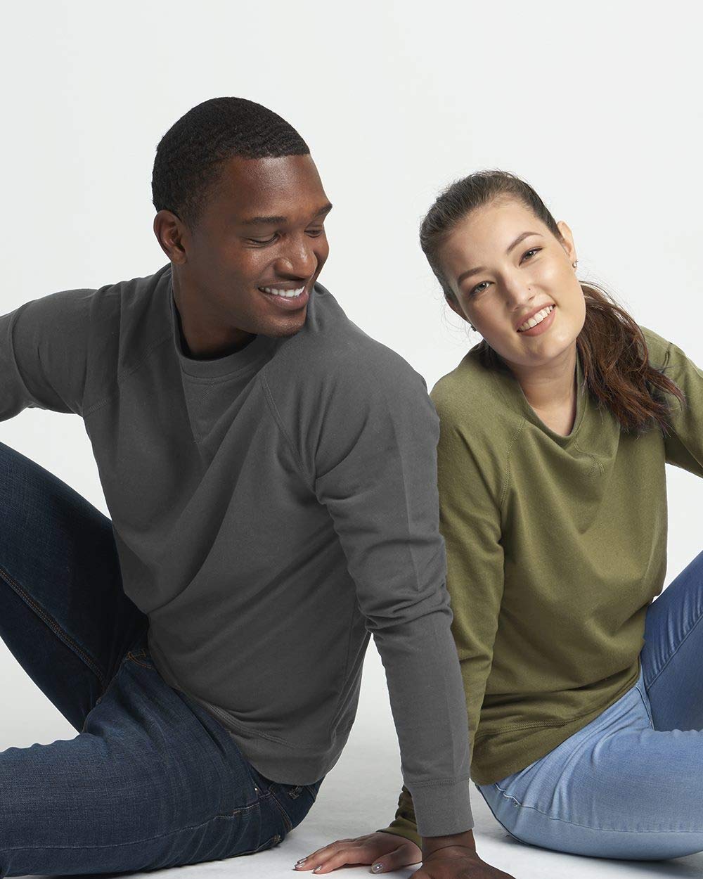 Unisex Laguna French Terry Raglan Sweatshirt - BLAcK - XS(D0102H7NR78)
