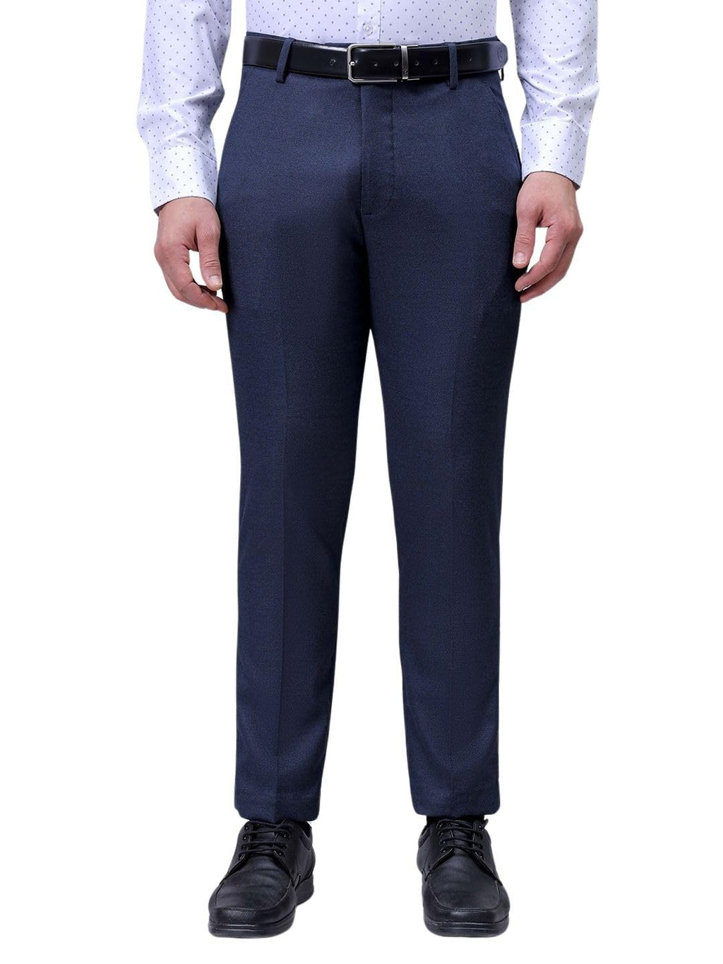 The Indian Garage Co Mens Slim Fit Checkered Formal Trousers Pants