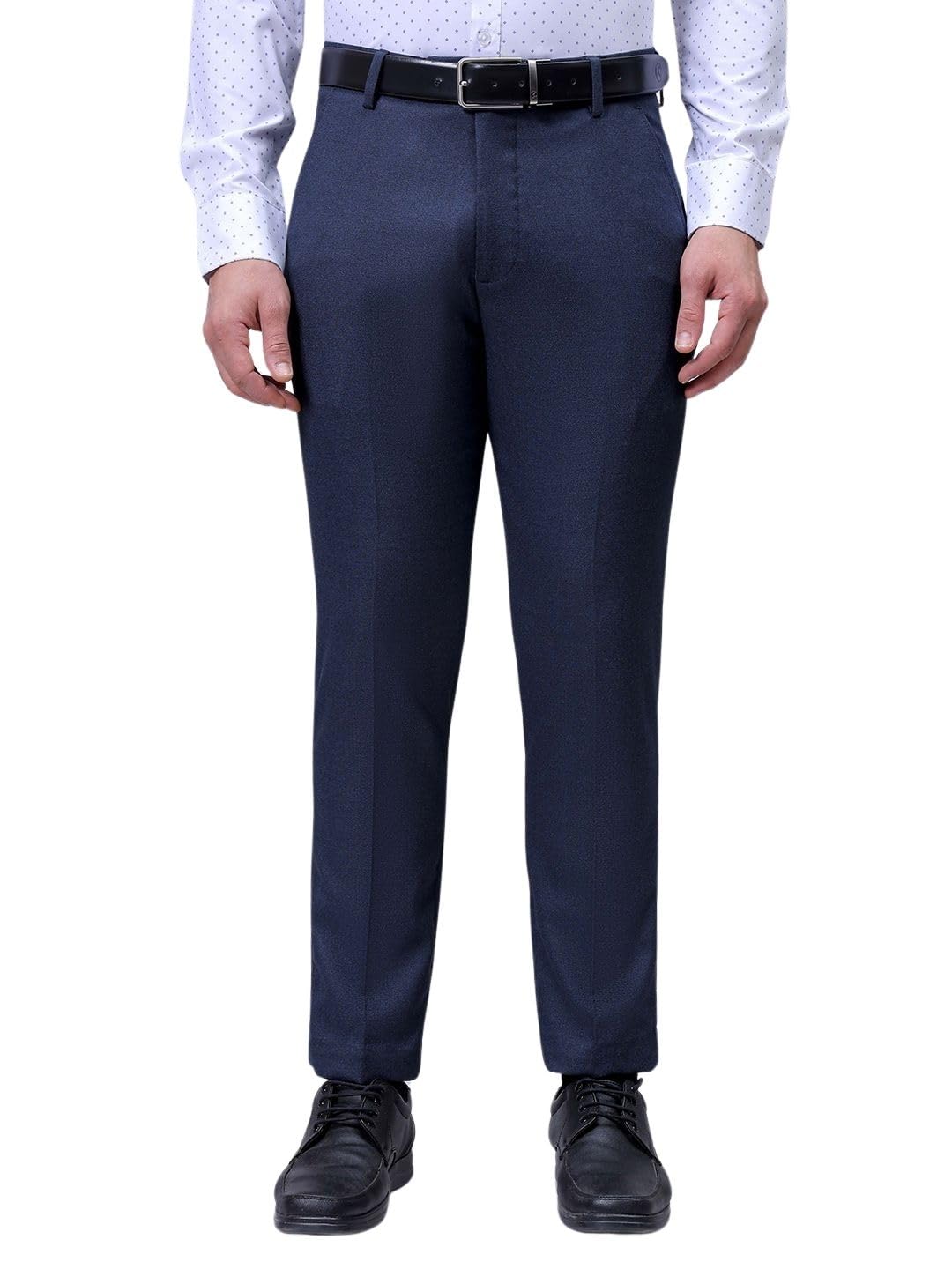 The Indian Garage Co Mens Slim Fit Checkered Formal Trousers Pants